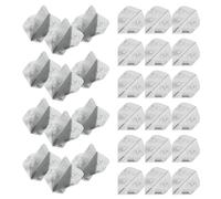 WINMAU Prism Delta Design Extra Thick Dart Flights - 10 sets per pack (30 dart flights in total) (White Flame Standard)