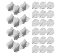WINMAU Prism Delta Design Extra Thick Dart Flights - 10 sets per pack (30 dart flights in total) (White Zig Zag Standard)