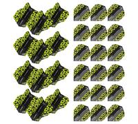 WINMAU Prism Delta Michael Van Gerwen MvG Black Extra Thick Dart Flights - 10 sets per pack (30 dart flights in total)