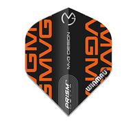 WINMAU Prism Delta Michael Van Gerwen MvG Black & Orange Logo Extra Thick Dart Flights - 1 set per pack (3 flights in total)