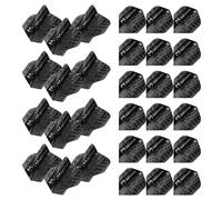 WINMAU Prism Delta MvG Black & Grey Extra Thick Dart Flights - 10 sets per pack (30 dart flights in total)