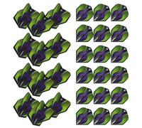 WINMAU Prism Delta Spiral Design Dart Flights - 10 sets per pack (30 dart flights in total) (Green & Blue)