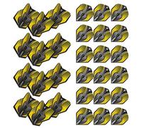 WINMAU Prism Delta Spiral Design Dart Flights - 10 sets per pack (30 dart flights in total) (Yellow & Grey)