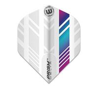 WINMAU Prism Delta Stripe Design Extra Thick Dart Flights - 1 set per pack (3 flights in total) (White and Purple)