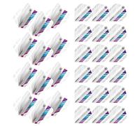 WINMAU Prism Delta Stripe Design Extra Thick Dart Flights - 10 sets per pack (30 flights in total) (White & Purple)