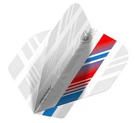WINMAU Prism Delta White, Red & Blue Extra Thick Dart Flights - 1 set per pack (3 flights in total)