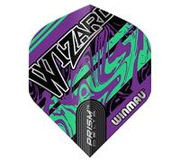 WINMAU Prism Delta Wizard Purple & Green Dart Flights - 1 set per pack (3 flights in total)