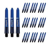 WINMAU Prism Force Blue Short Polycarbonate Dart Stems (Shafts) - 10 sets per pack (30 dart stems in total)