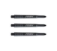 WINMAU Prism Force Solid Black Intermediate Polycarbonate Dart Stems - 1 set per pack (3 shafts in total)