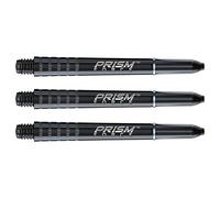 WINMAU Prism Force Solid Black Medium Polycarbonate Dart Stems - 1 set per pack (3 shafts in total)