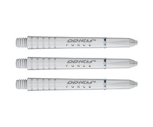 WINMAU Prism Force Solid White Short Polycarbonate Dart Stems - 1 set per pack (3 shafts in total)