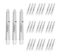 WINMAU Prism Force Solid White Short Polycarbonate Dart Stems (Shafts) - 10 sets per pack (30 dart stems in total)