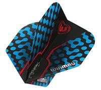 WINMAU Prism Zeta Black, Blue & Red Extra Thick Dart Flights - 1 set per pack (3 flights in total)