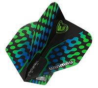 WINMAU Prism Zeta Black, Green & Blue Extra Thick Dart Flights - 1 set per pack (3 flights in total)
