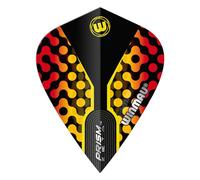 WINMAU Prism Zeta Black, Yellow and Red Kite Shape Dart Flights - 1 set per pack (3 flights in total)