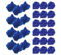 WINMAU Prism Zeta Colour Design Extra Thick Dart Flights - 10 sets per pack (30 dart flights in total) (Blue)