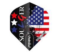 WINMAU Prism Zeta Leonard Gates USA Flag Design Specialist Player Dart Flights - 1 set per pack (3 flights in total)