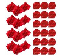 WINMAU Prism Zeta Red Extra Thick Dart Flights - 10 sets per pack (30 dart flights in total)