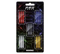 WINMAU - Pro Force Dart Stems Collection - Dart Shafts 5 Sets Per Pack (15 in Total) - Medium Darts Shafts - Professional Darts Accessories - Contains Red, Blue, Black, White & Yellow
