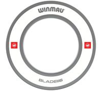WINMAU Pro Line 1.0 Dart Board Surround Ring - Grey & White - Durable Backboard Wall Protector for Dartboards - Professional Darts Accessories
