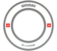 WINMAU Pro Line 1.0 Dart Board Surround Ring - Grey & White - Durable Backboard Wall Protector for Dartboards - Professional Darts Accessories