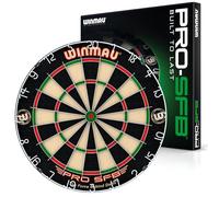 WINMAU | Pro SFB Bristle Dart Board | Staple Free Bullseye Dartboard | Staple-Free Bullseye Darts board | Reduced Bounce-Outs | Steel Wire | Super-Dense Sisal Base | Winmau Dart Board