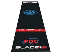 WINMAU Darts Mat - Pro Zone Precision PVC Dart Mat with Raised Integrated Oche Line for Steel Tip - Floor Protection for Dart Board