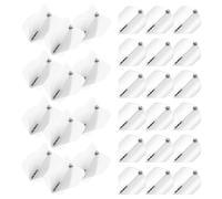 WINMAU Rhino Extra Thick Dart Flights - 10 sets per pack (30 flights in total) (White)