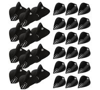 WINMAU Rhino Kite Black Dart Flights - 10 sets per pack (30 dart flights in total)