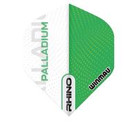 WINMAU Rhino Palladium Green and White Extra Thick Dart Flights - 1 set per pack (3 flights in total)