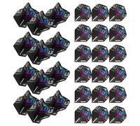 WINMAU Rhino Roundel Black, Grey & Blue Logo Extra Thick Dart Flights - 10 sets per pack (30 dart flights in total)
