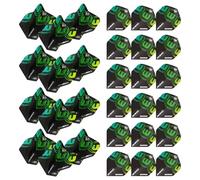 WINMAU Rhino Roundel Logo Extra Thick Dart Flights - 10 sets per pack (30 flights in total) (Green)