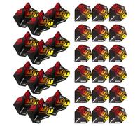 WINMAU Rhino Roundel Logo Extra Thick Dart Flights - 10 sets per pack (30 flights in total) (Red)