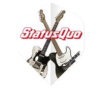 WINMAU Rock Legends Dart Flights - 1 Set Per Pack (Total 3 Dart Flights) Available in Varying Designs (Status Quo, White Guitars)