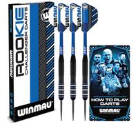 WINMAU Rookie Blue Steeltip Brass Darts Set | Single or Multi Sets | Includes Flights and Shafts (Stems) | Exclusive Darts Booklet | Blue, Red and Green |