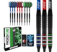 WINMAU Rookie Multi Softip (Plastic Tips) Brass Darts Set | Single or Multi Sets | Includes Flights and Shafts (Stems) | Exclusive Darts Booklet | Blue, Red and Green |
