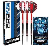 WINMAU Rookie Red Steeltip Brass Darts Set | Single or Multi Sets | Includes Flights and Shafts (Stems) | Exclusive Darts Booklet | Blue, Red and Green |