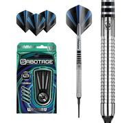 Winmau Sabotage 90% Tungsten Soft Tip Darts - Shark Grip - Choose 18g or 20g