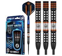 WINMAU Scott Waites 22 gram Tungsten Darts Set with Flights and Stems (Shafts)