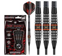 WINMAU Sicario Tungsten Steeltip Darts Set 23g with Prism Flights and Shafts (Stems)