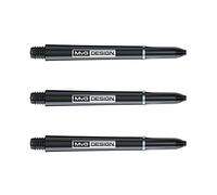 WINMAU Signature Nylon Black & Silver MvG Design Medium Dart Stems - 1 set per pack (3 shafts in total)