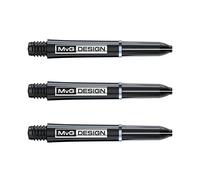 WINMAU Signature Nylon Black & Silver MvG Design Short Dart Stems - 1 set per pack (3 shafts in total)