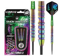 WINMAU Simon Whitlock Urban World Cup Edition 23g Gram Professional Steeltip Tungsten Darts Set with Flights and Stems (Shafts)