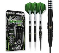 WINMAU Sniper Black Professionelles Wolfram-Dart-Set mit Flights und Schäften (Shafts)