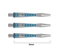 WINMAU Dart Shaft - Triad RX Aluminium Dart Stems - 1 Set per pack (3 darts Shafts in total) - Professional Darts Accessories - Blue Short Shafts
