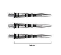 WINMAU Dart Shaft - Triad RX Aluminium Dart Stems - 1 Set per pack (3 darts Shafts in total) - Professional Darts Accessories - Black Short Shafts
