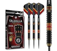 WINMAU Valhalla Professional 85%-95% Tungsten Steeltip Darts Set with Flights and Stems (Shafts)