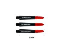 WINMAU Dart Shaft - Vecta Blade360 Polycarbonate Dart Stems - 1 Set per pack (3 darts Shafts in total) - Professional Darts Accessories - Black & Red Blade360 Intermediate Shafts