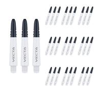 WINMAU Vecta White Short Polycarbonate Dart Stems (Shafts) - 10 sets per pack (30 dart stems in total)
