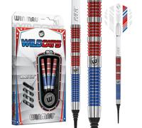 WINMAU - Wildcats Series 18g Barrel / 20g Full Weight - 90% Tungsten Darts - Professional Soft Tip Darts Set with Dart Flights and Shafts